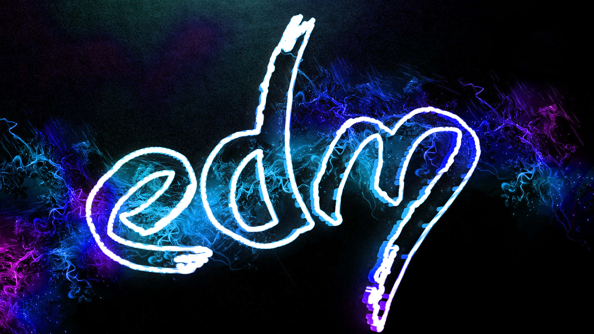EDM, neon blue, purple, Full HD Desktop Wallpaper