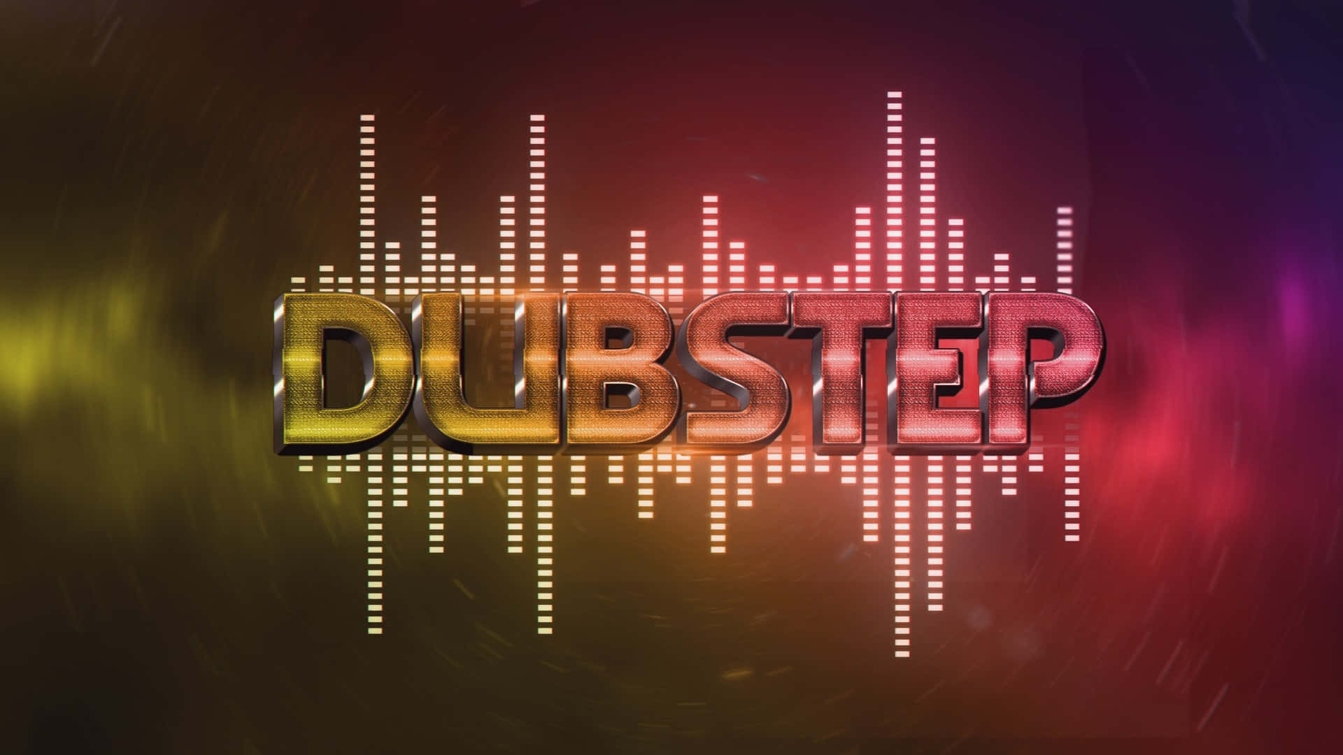 EDM party, glowing audio waveforms, vibrant gradient background, Full HD Desktop Wallpaper