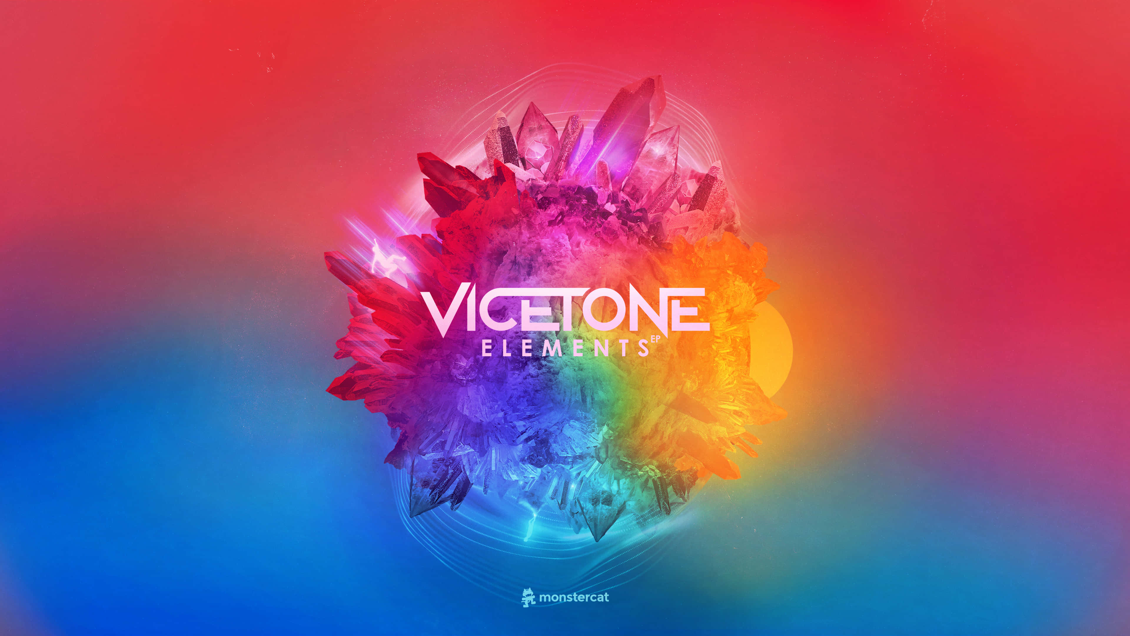victone elements, rainbow hues, crystalline sphere, 4K Desktop Wallpaper