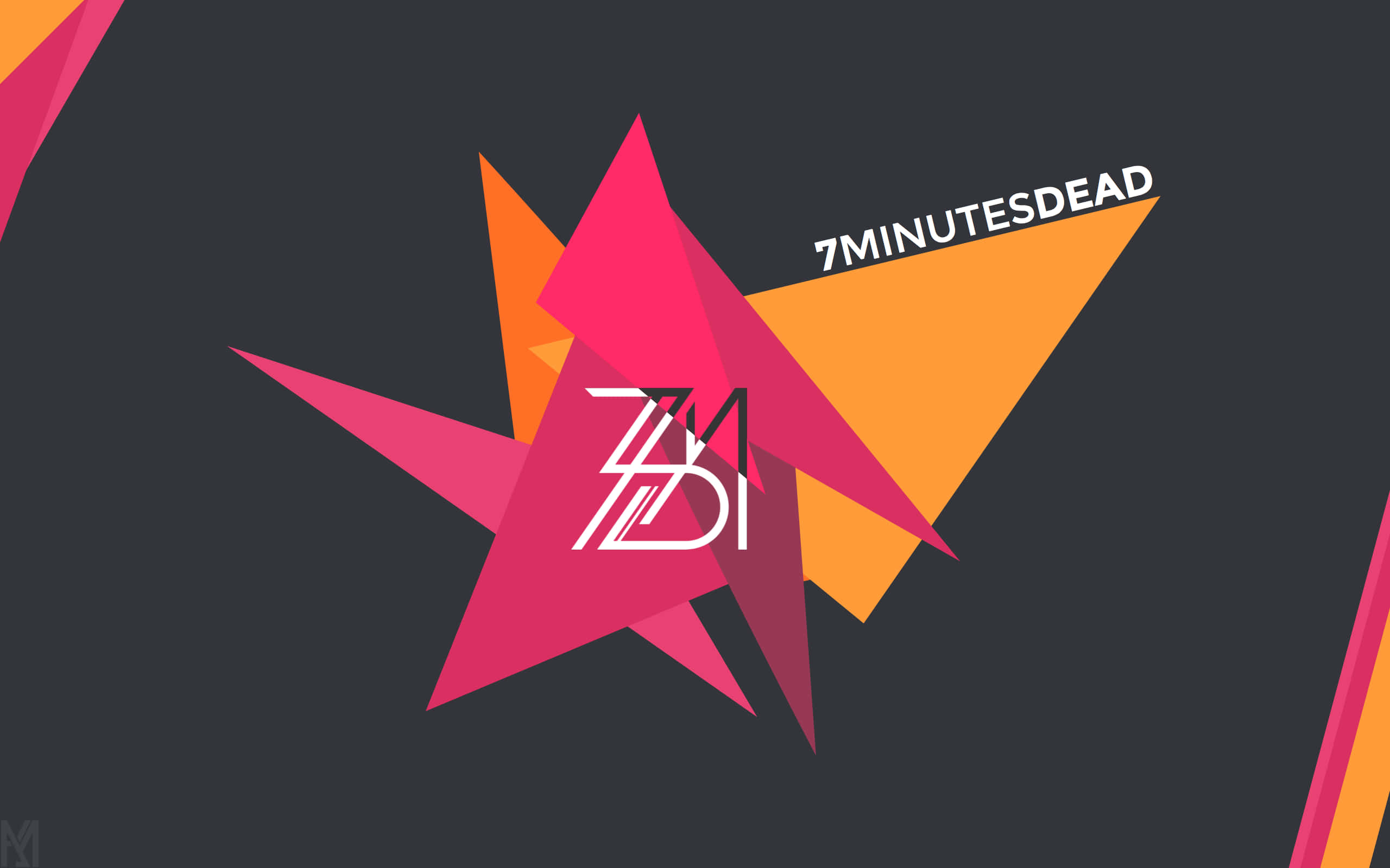 EDM, pink, orange, 2K Desktop Wallpaper