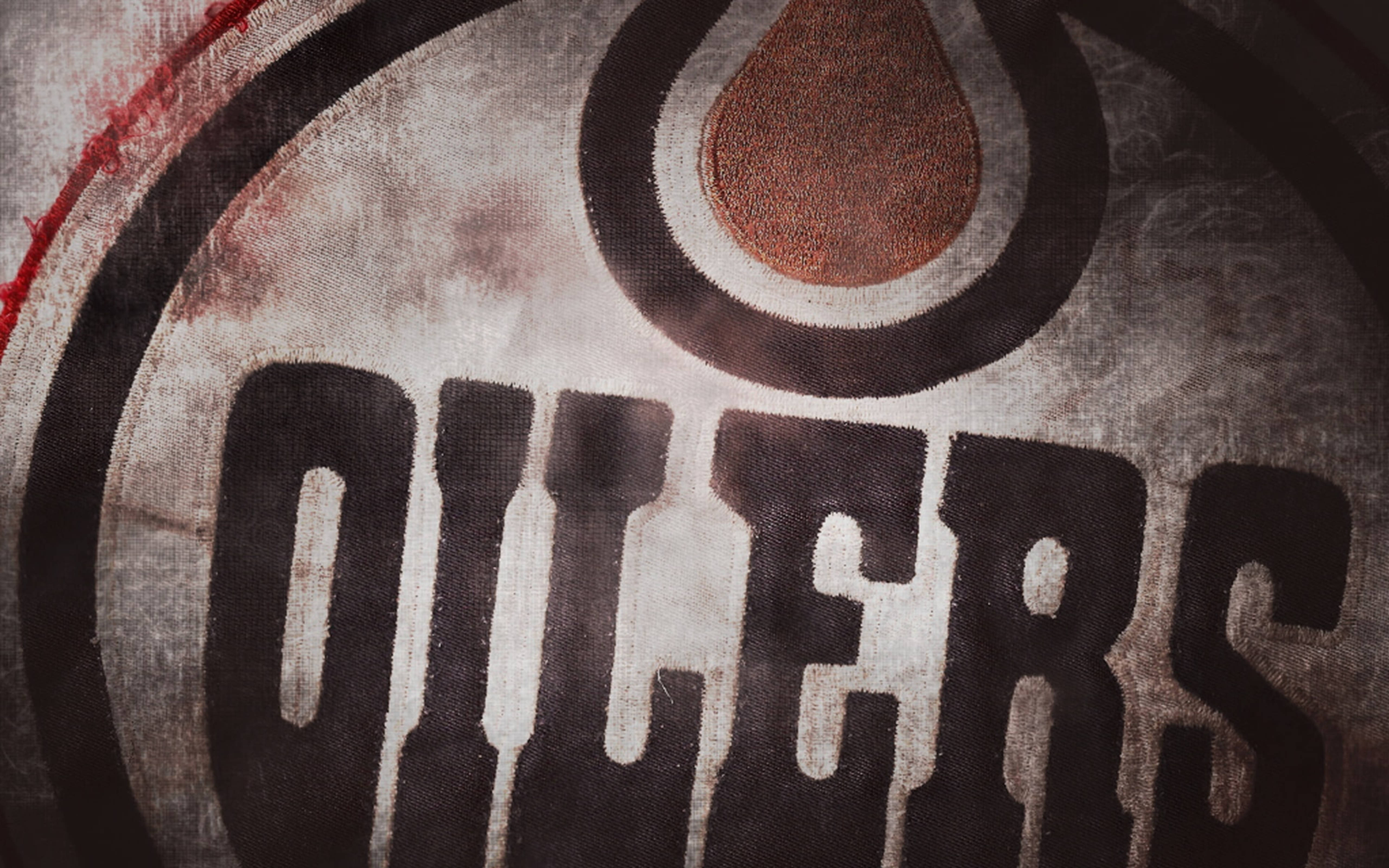 Edmonton Oilers, vintage theme, black lettering, 5K Desktop Wallpaper