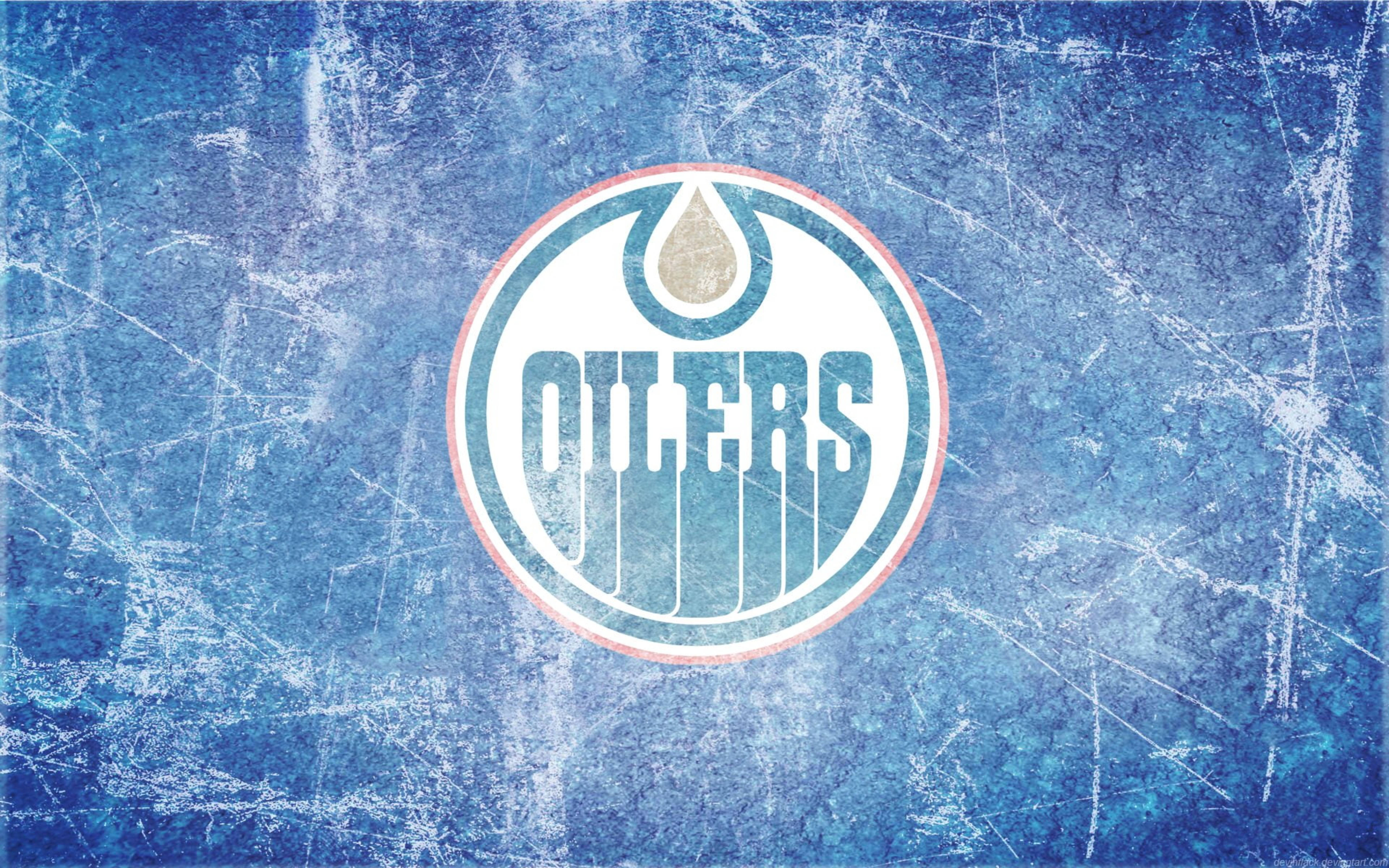 Edmonton Oilers, blue ice rink, scratches, 5K Desktop Wallpaper