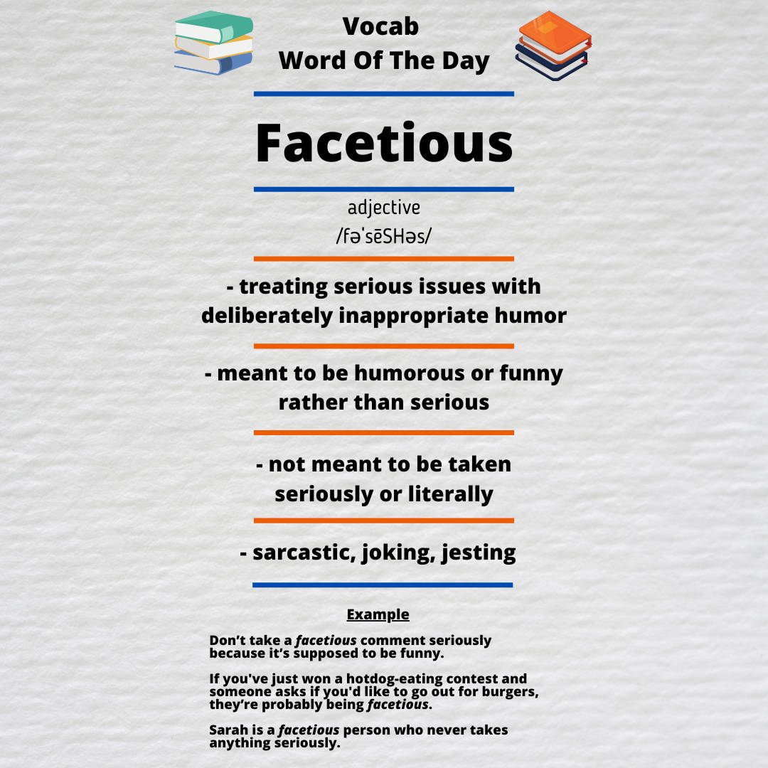 facetious, word of the day, textured paper background, SD Desktop Wallpaper