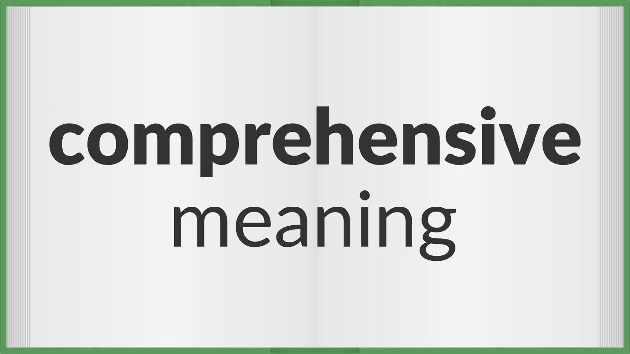 comprehensive meaning, white open book page, green border, HD Desktop Wallpaper