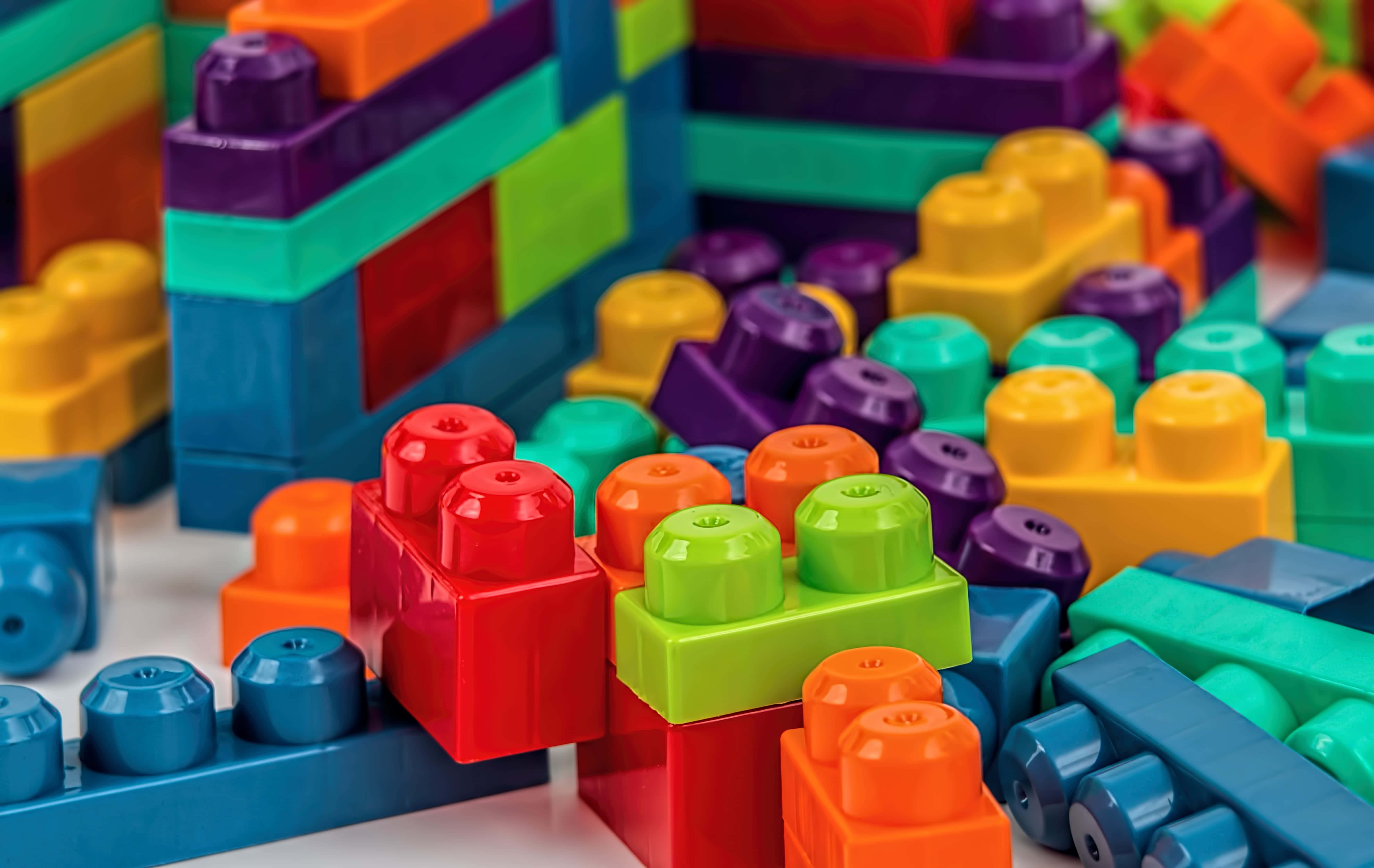 educational games, plastic building blocks, vibrant colorful, 5K Desktop Wallpaper