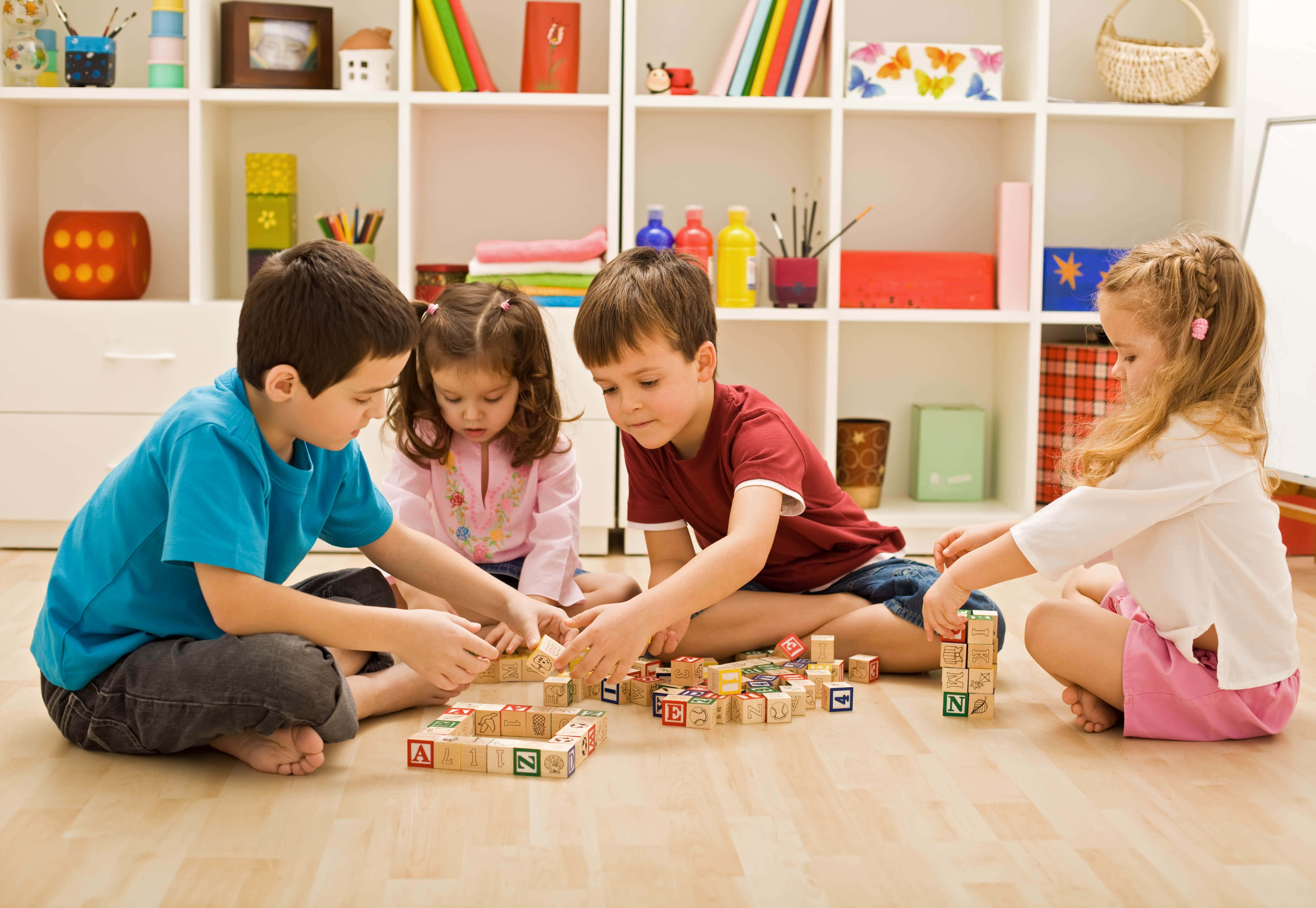 educational games, colorful alphabet blocks, wooden floor, 4K Desktop Wallpaper