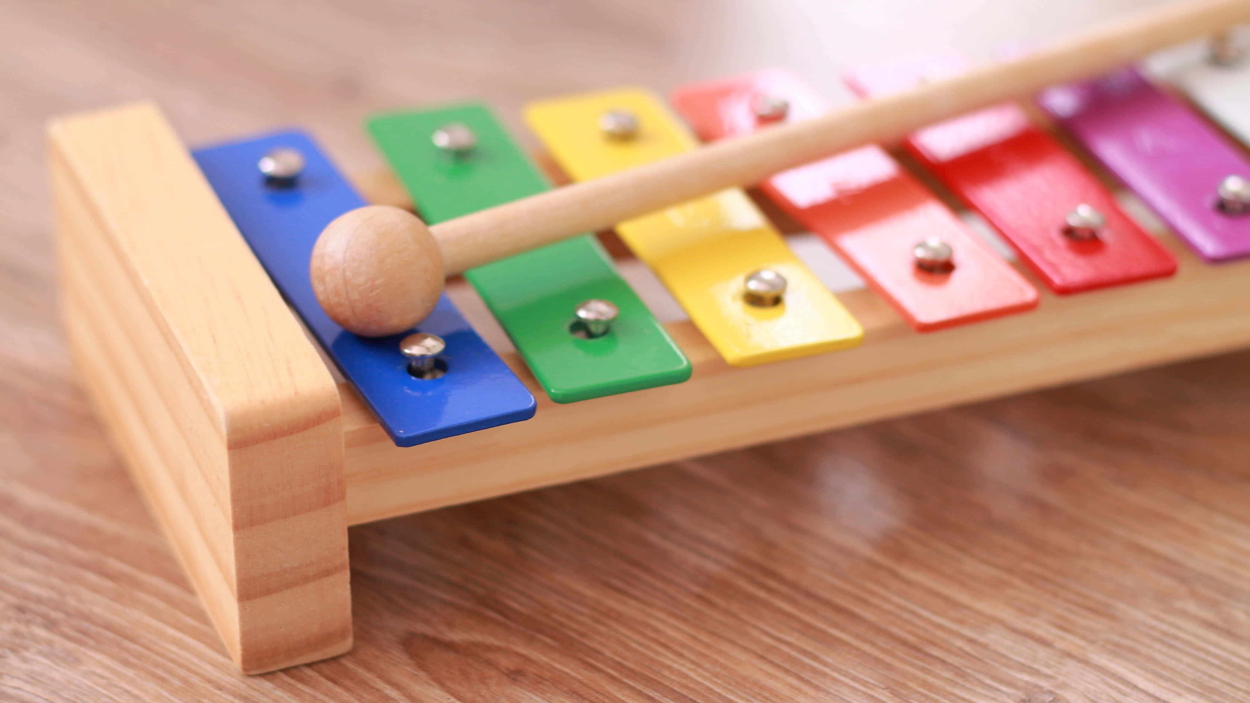 educational games, wooden xylophone, rainbow keys, 4K Desktop Wallpaper