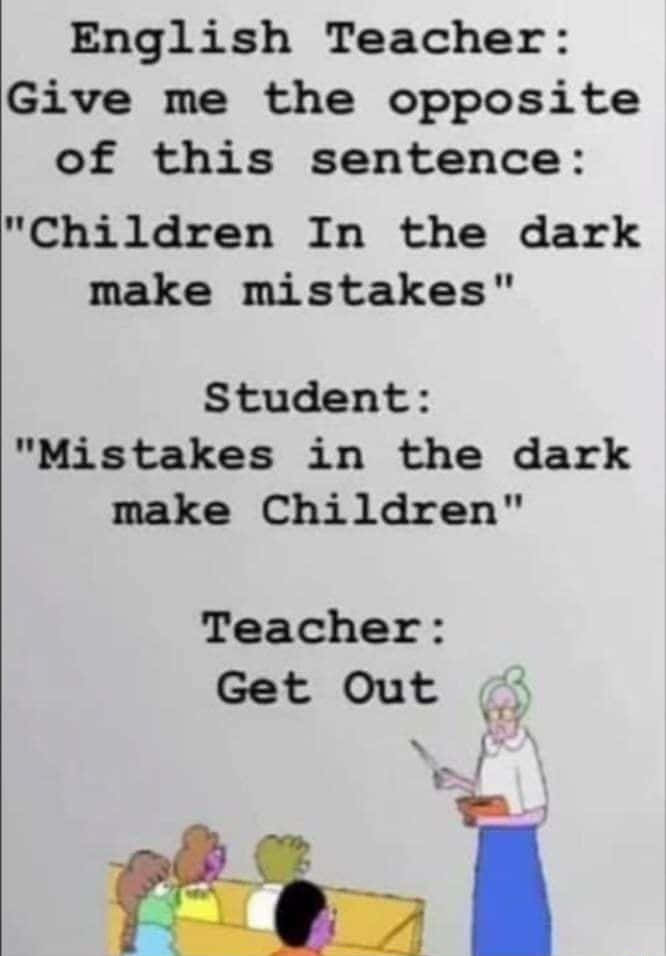 Educational Memes, cartoon classroom scene, student, SD Phone Wallpaper