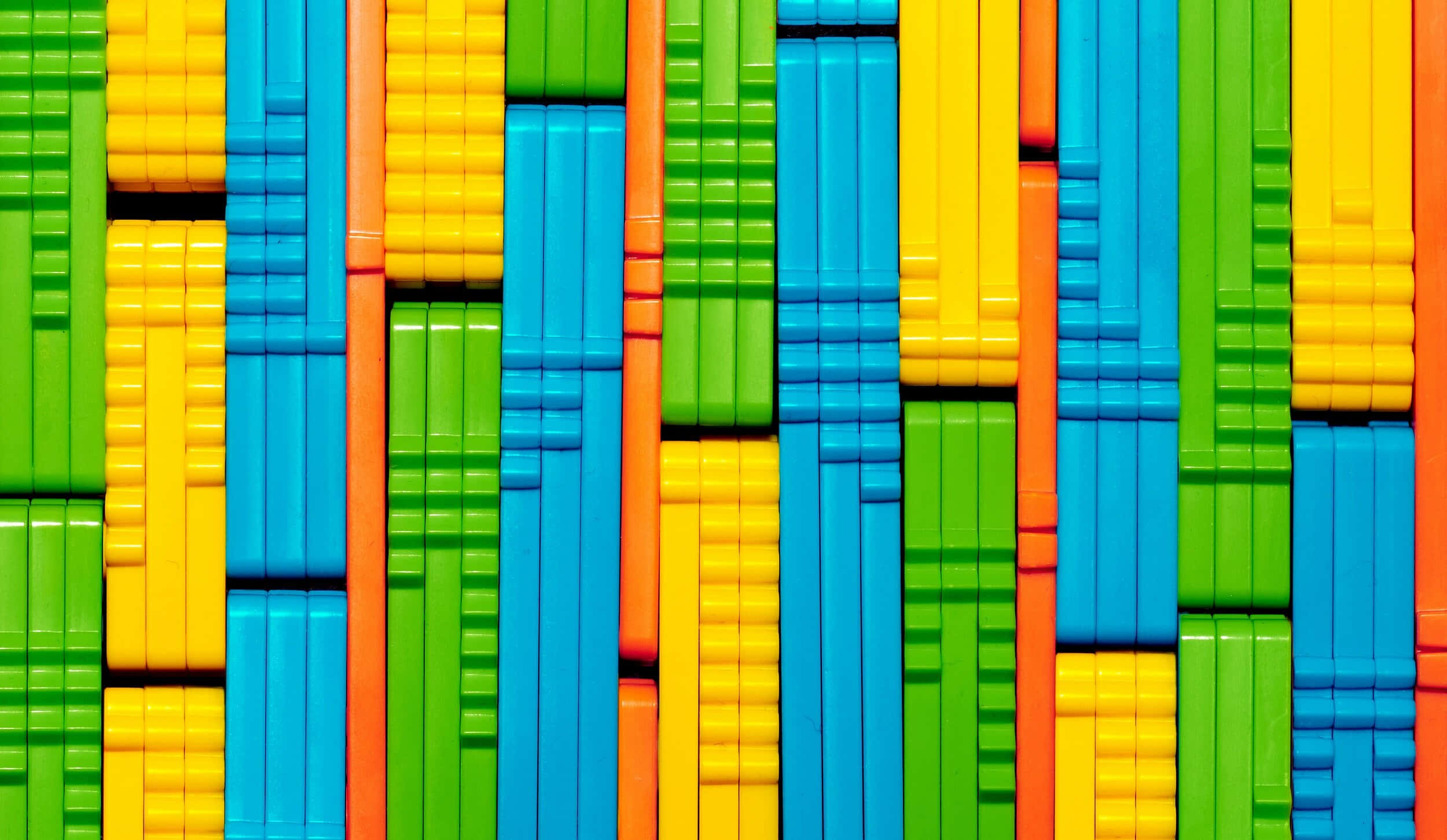 colorful plastic blocks, vertical columns, geometric pattern, Full HD Desktop Wallpaper