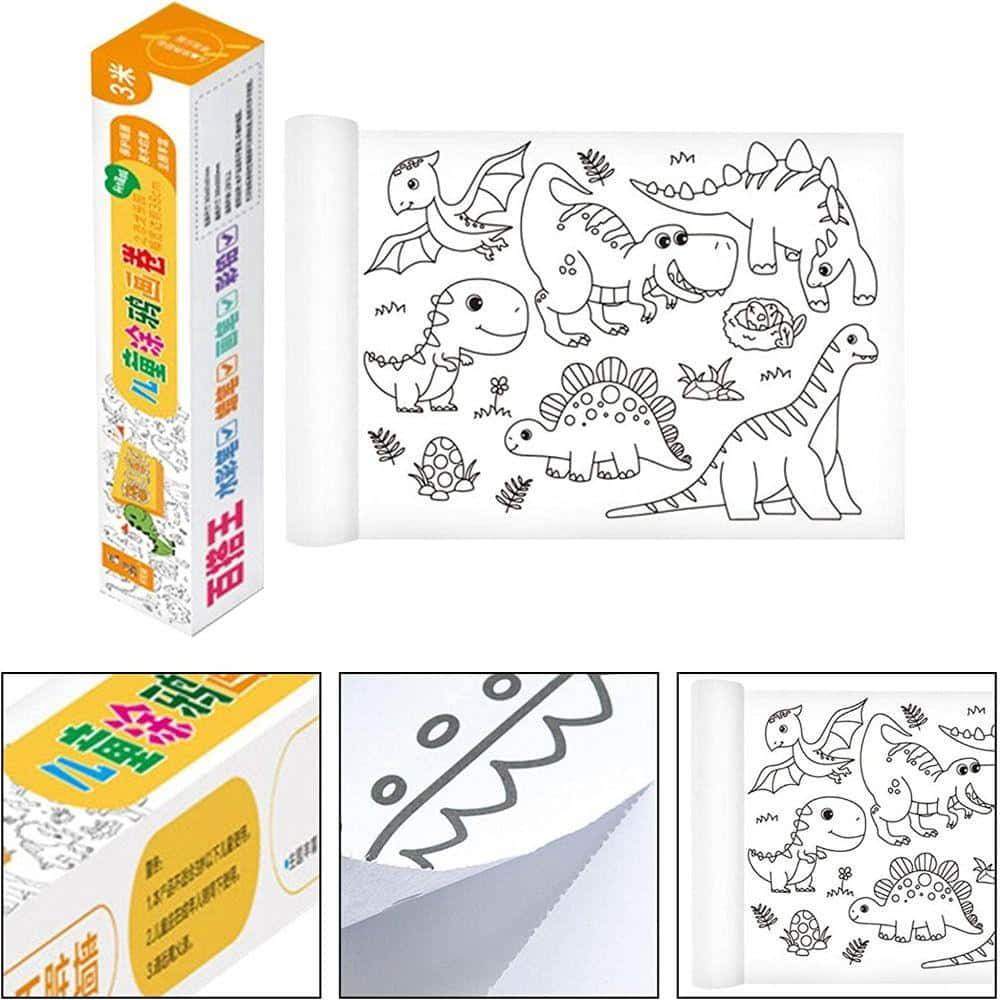 cute cartoon dinosaurs, plants for kids to color, white removable wallpaper, SD Desktop Wallpaper