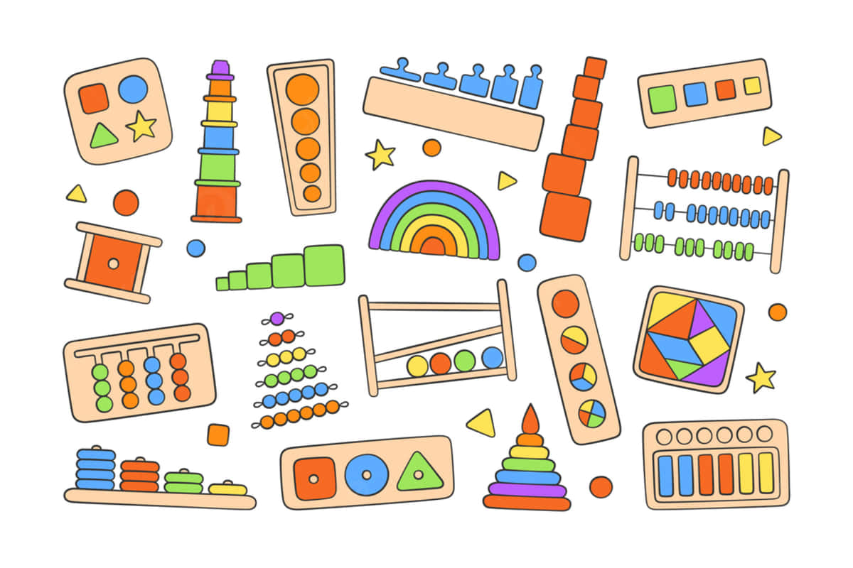 wooden educational toys, puzzles, abacuses, SD Desktop Wallpaper