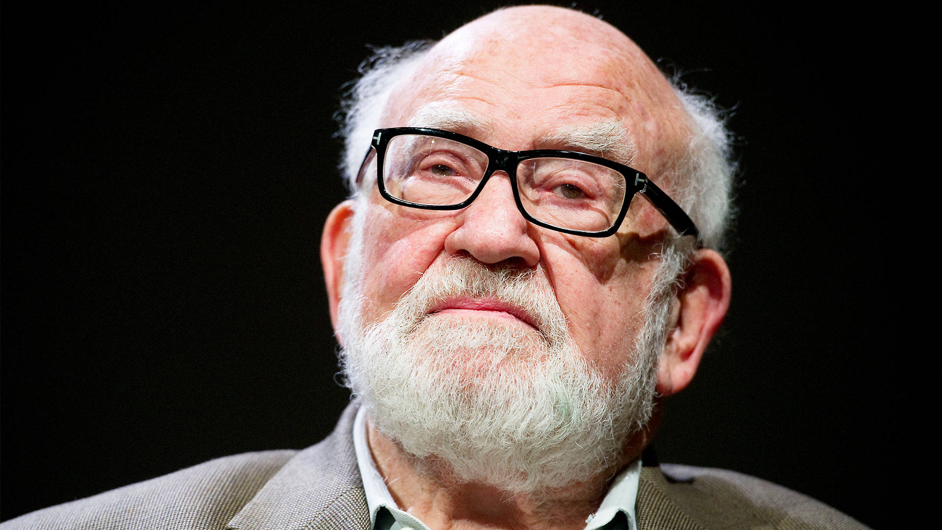 Edward Asner, white beard, thick black-rimmed glasses, Full HD Desktop Wallpaper