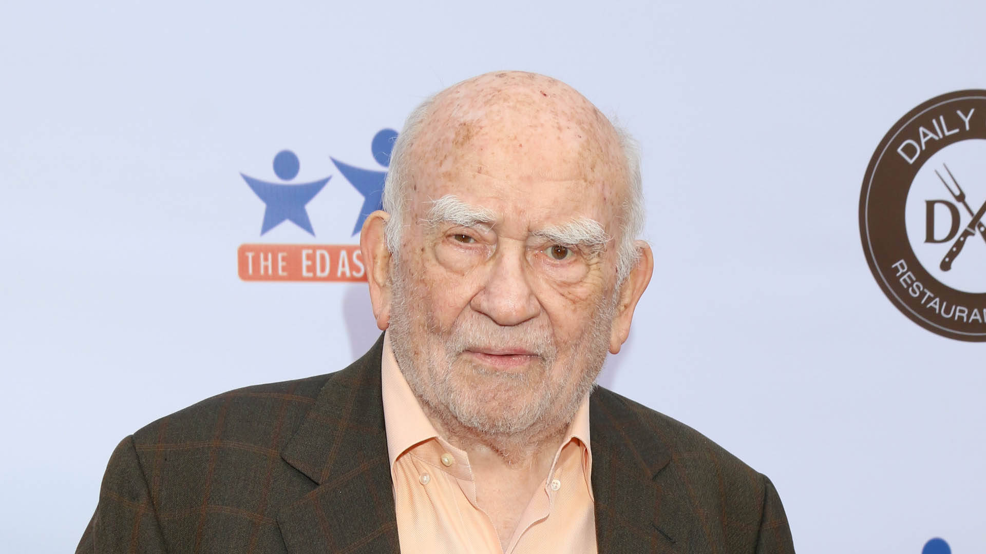Edward Asner, white hair, beard, Full HD Desktop Wallpaper