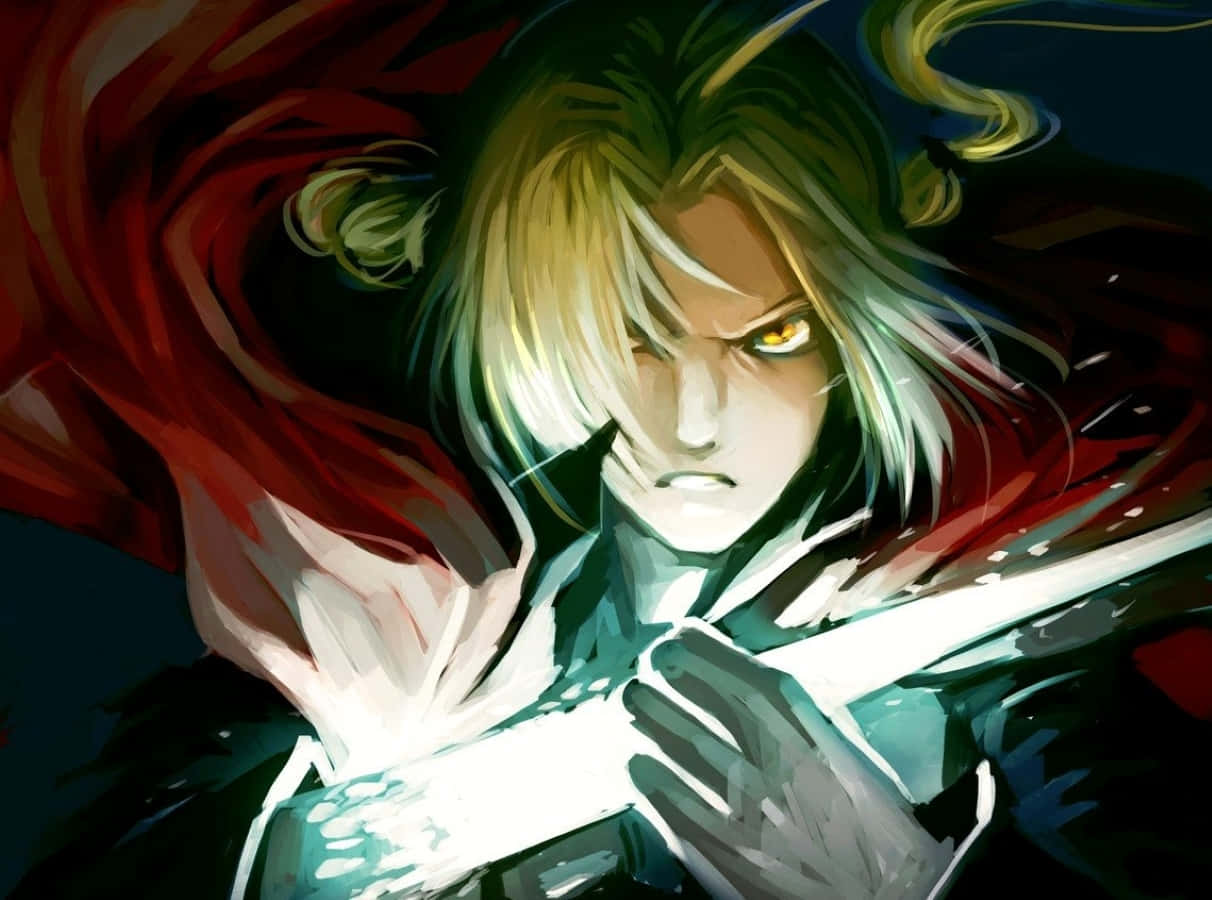 Edward Elric, automail arm, alchemy skills, SD Desktop Wallpaper
