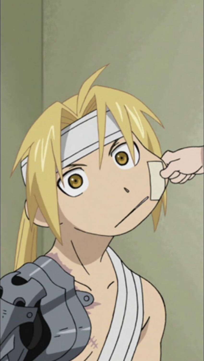 Edward Elric, blonde anime boy, headband, HD Phone Wallpaper