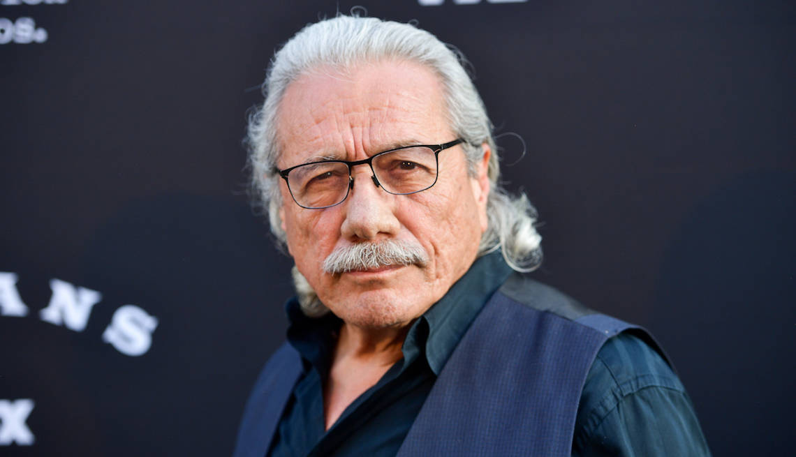Edward James Olmos, white hair, glasses, SD Desktop Wallpaper