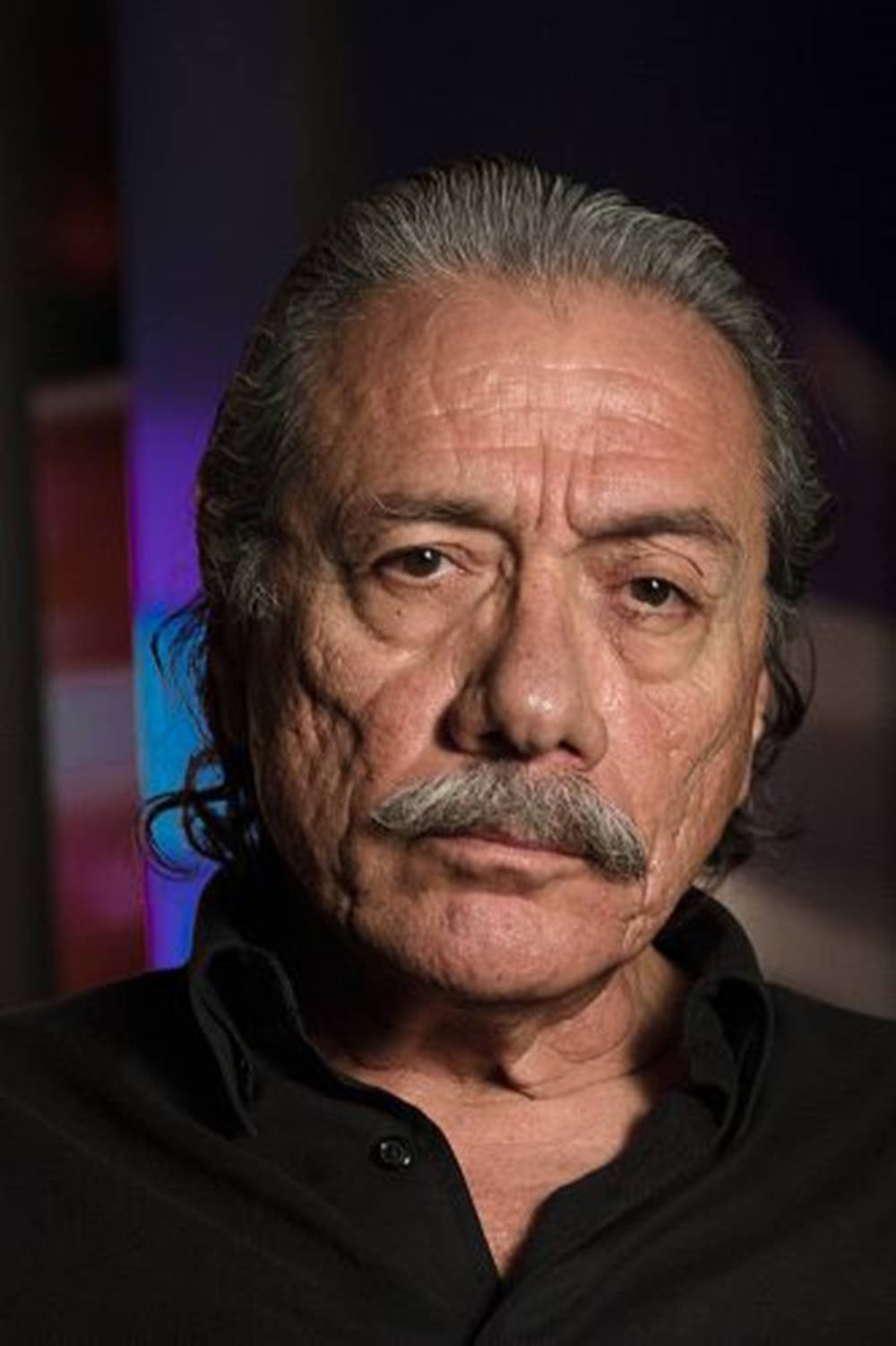 Edward James Olmos, gray hair, mustache, HD Phone Wallpaper
