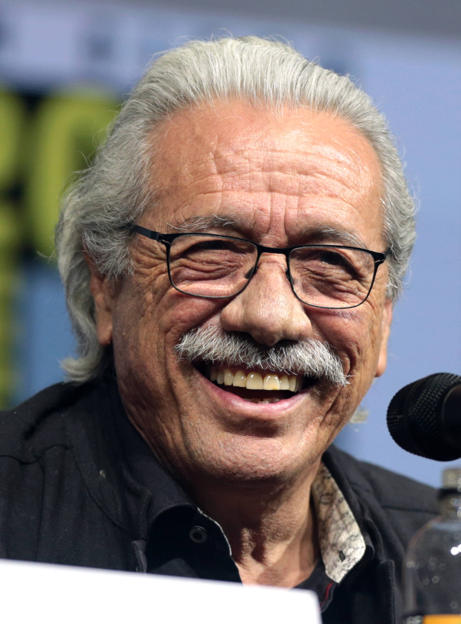 Edward James Olmos, gray hair, glasses, Full HD Phone Wallpaper