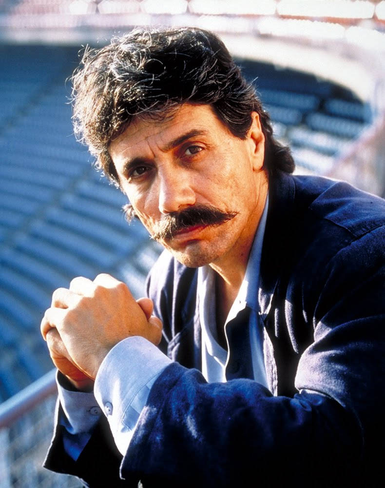 Edward James Olmos, mustache, blue jacket, SD Phone Wallpaper