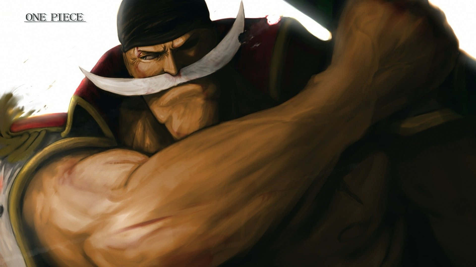 Edward Newgate, anime pirate, white mustache, Full HD Desktop Wallpaper