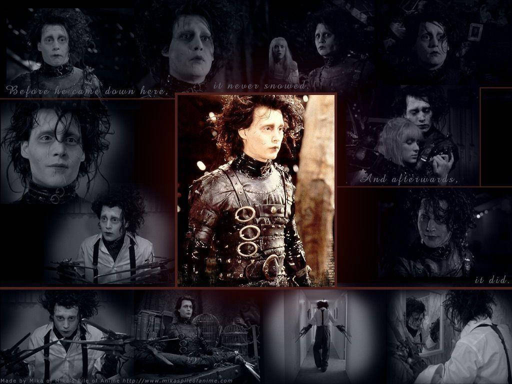 Edward Scissorhands, gothic scenes, dramatic lighting, SD Desktop Wallpaper