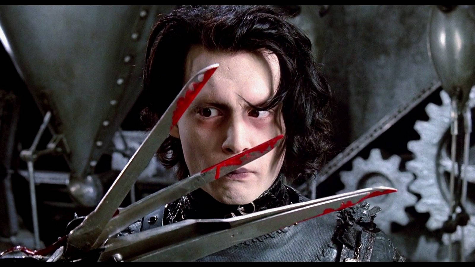 Edward, bloodied scissorhands, dark hair, HD Desktop Wallpaper