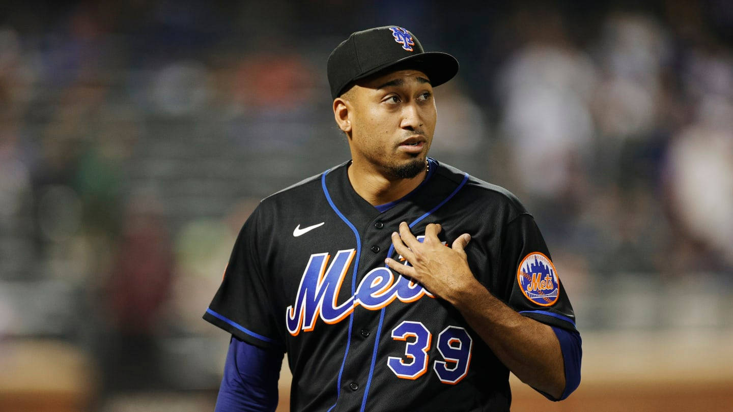 Edwin Diaz, black Mets jersey, number 39, HD Desktop Wallpaper