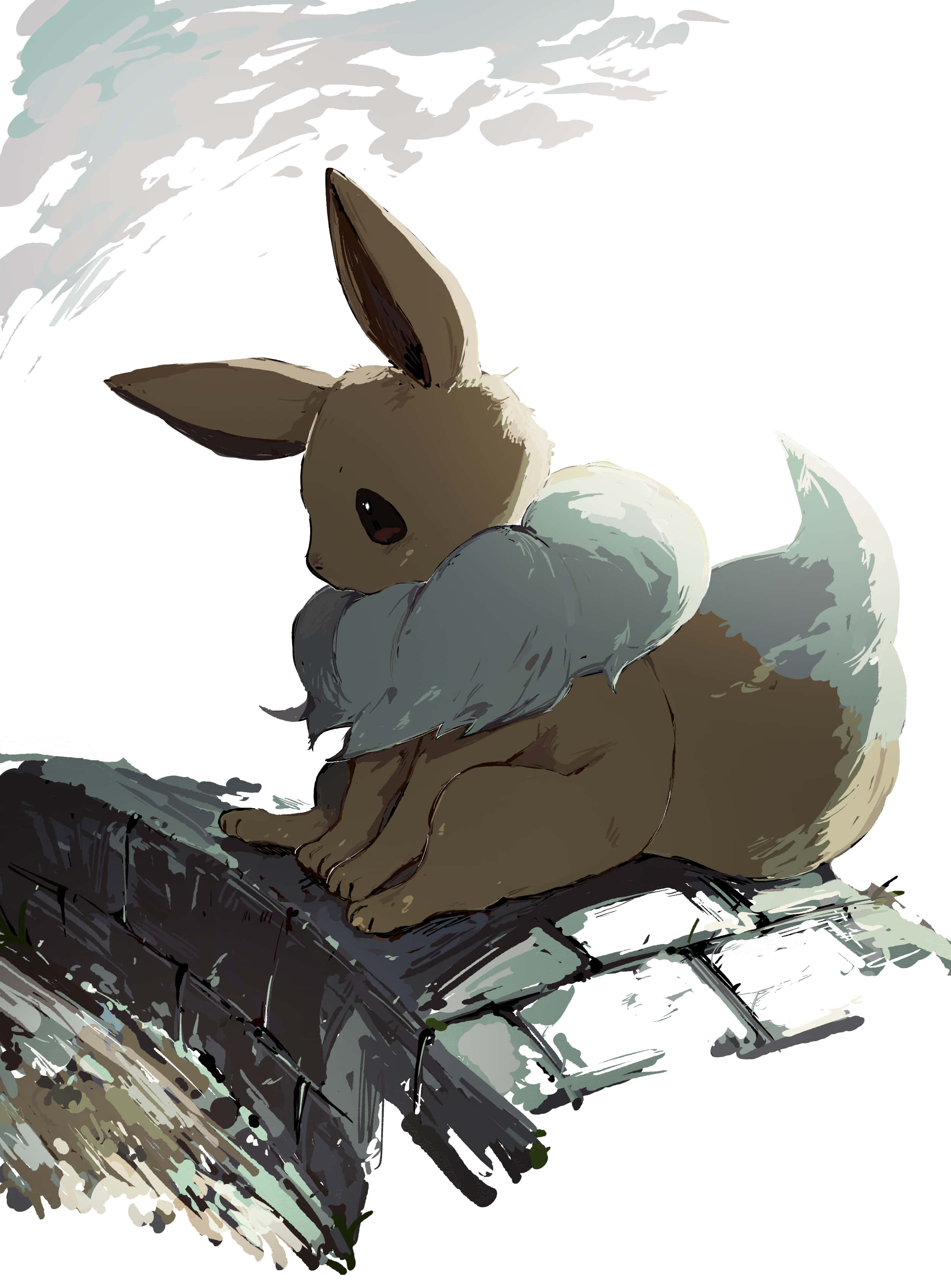 Eevee, brown, cute, 2K Phone Wallpaper