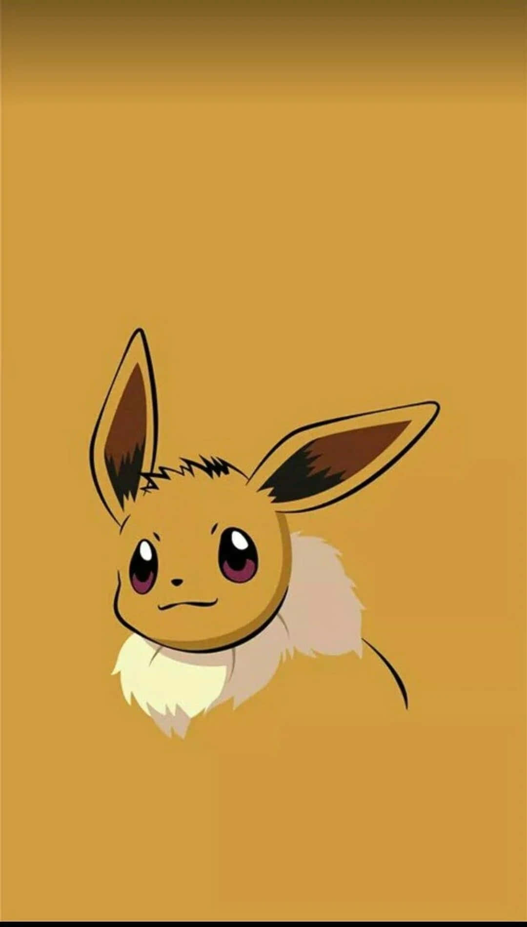 Eevee, cartoon Eevee, big purple eyes, HD Phone Wallpaper