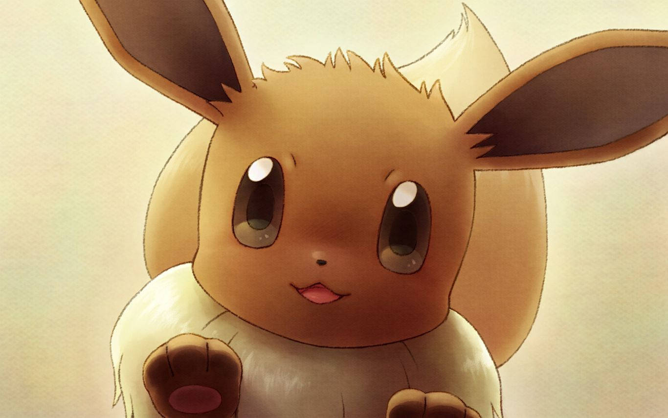 Eevee, Pokemon, brown and cream, HD Desktop Wallpaper