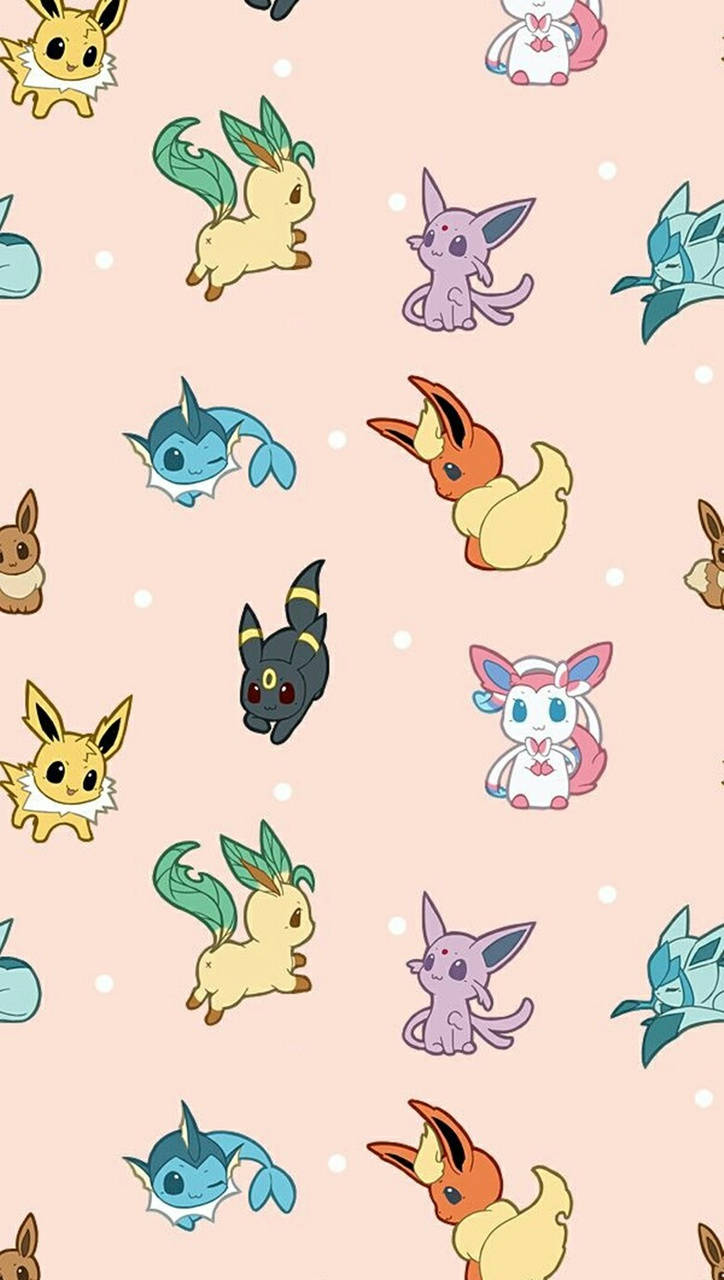Eevee, iPhone, pastel pink, HD Phone Wallpaper