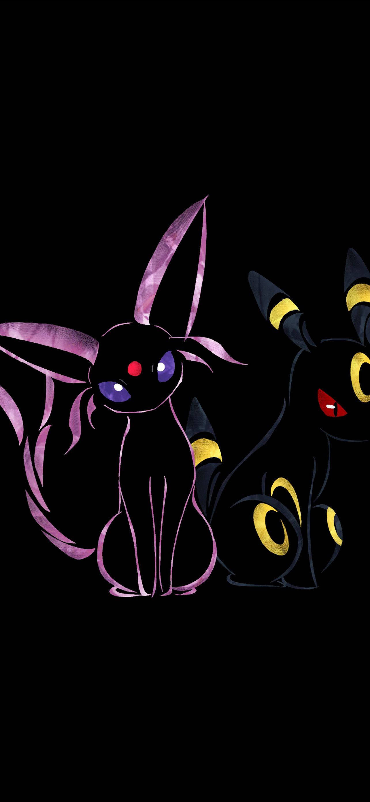 Eevee, iPhone, glowing eyes, 2K Phone Wallpaper