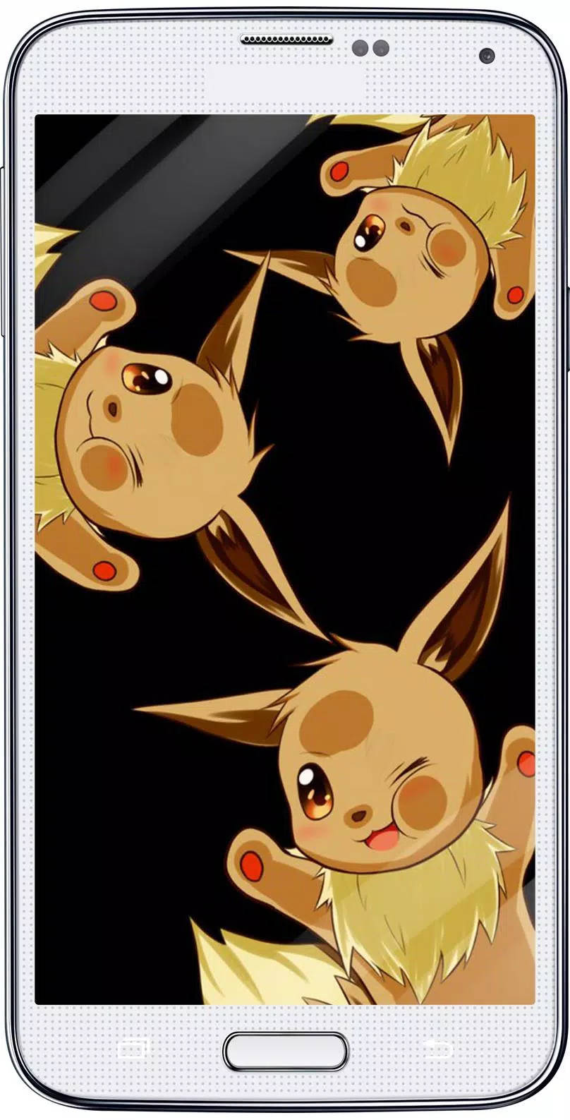 Eevee, anime style, smartphone screen, HD Phone Wallpaper