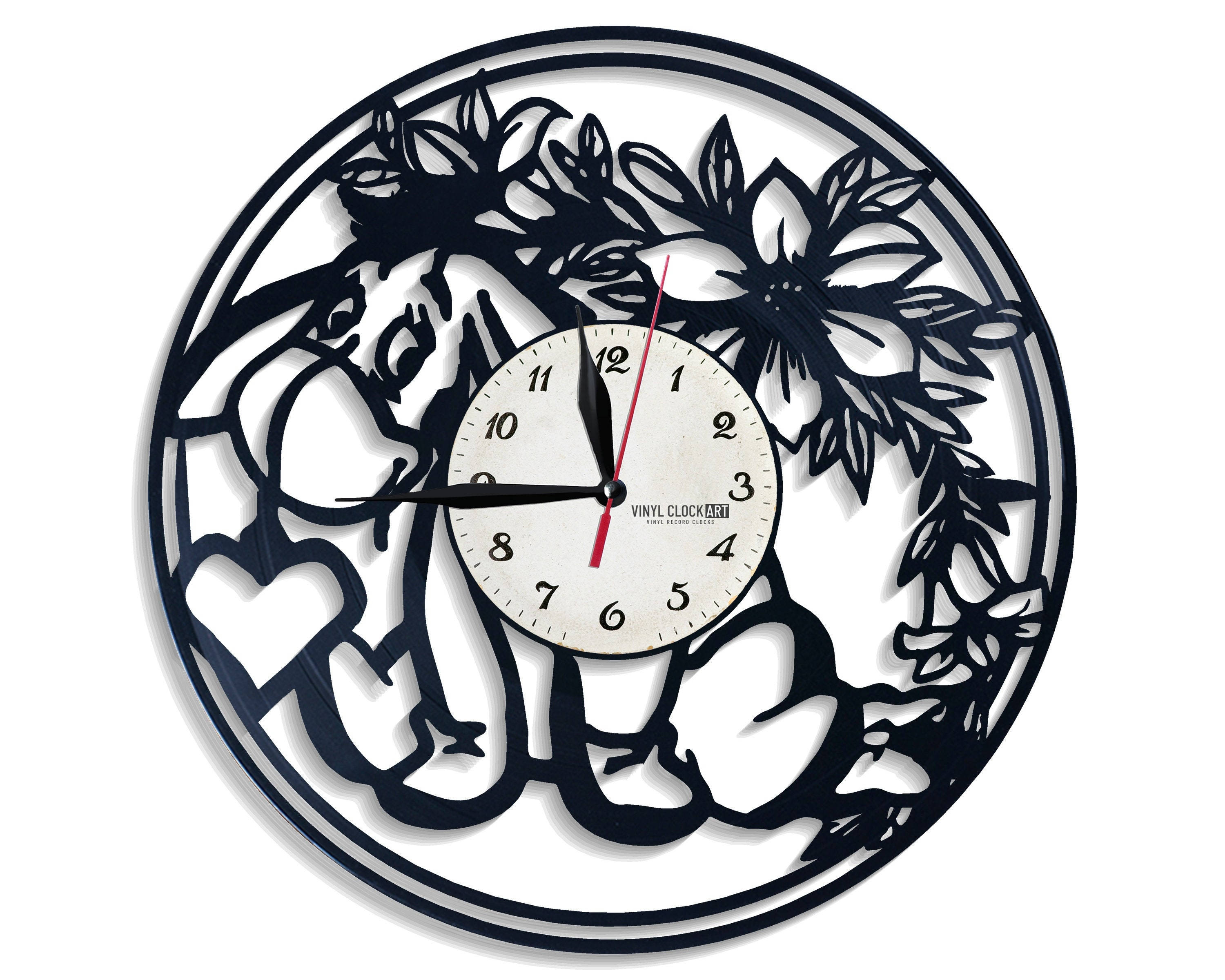 Eeyore, black vinyl wall clock, donkey, 2K Desktop Wallpaper