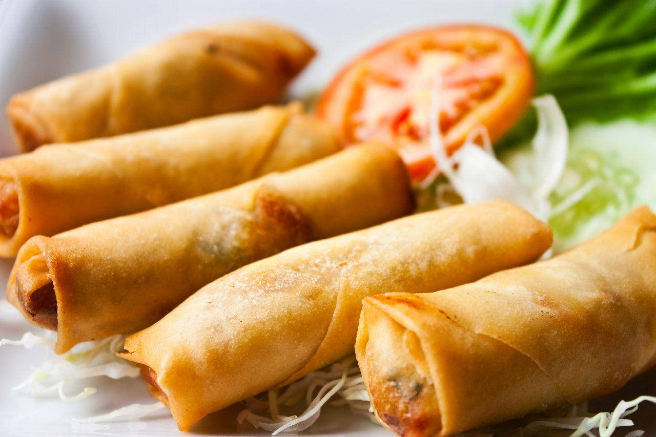 Egg Roll, golden-brown, shredded cabbage, HD Desktop Wallpaper