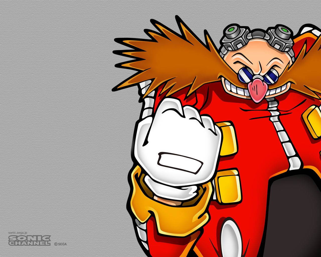 Eggman, spiky orange hair, goggles, HD Desktop Wallpaper