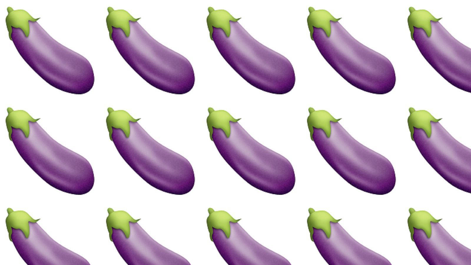 Cute Nadia Eggplant Clipart Pattern, glossy purple eggplants, green stems, HD Desktop Wallpaper