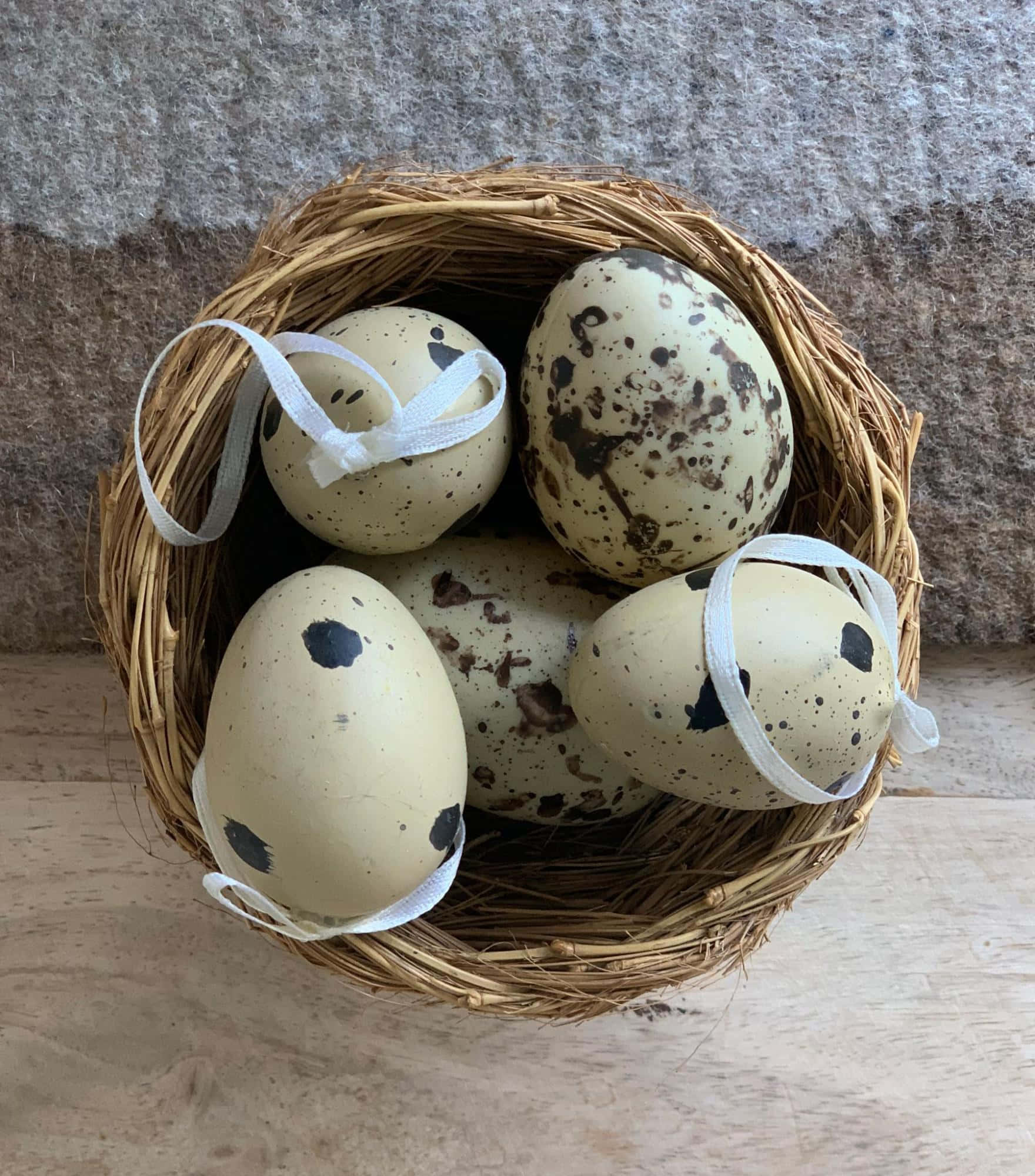 Gregarious Quail Eggs, speckled quail eggs, woven wicker basket, Full HD Phone Wallpaper