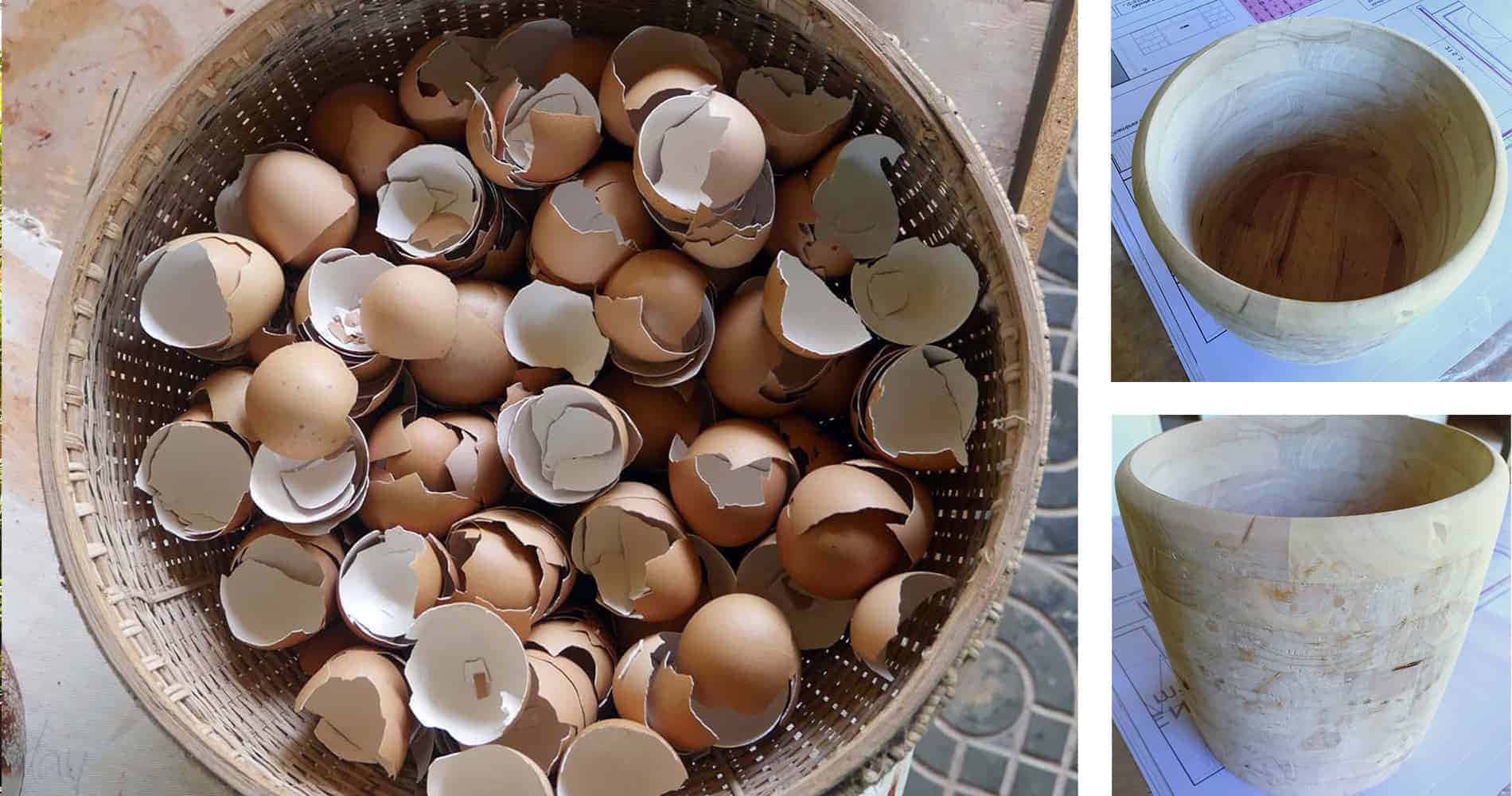 Eggshell, woven basket, broken brown eggshells, HD Desktop Wallpaper