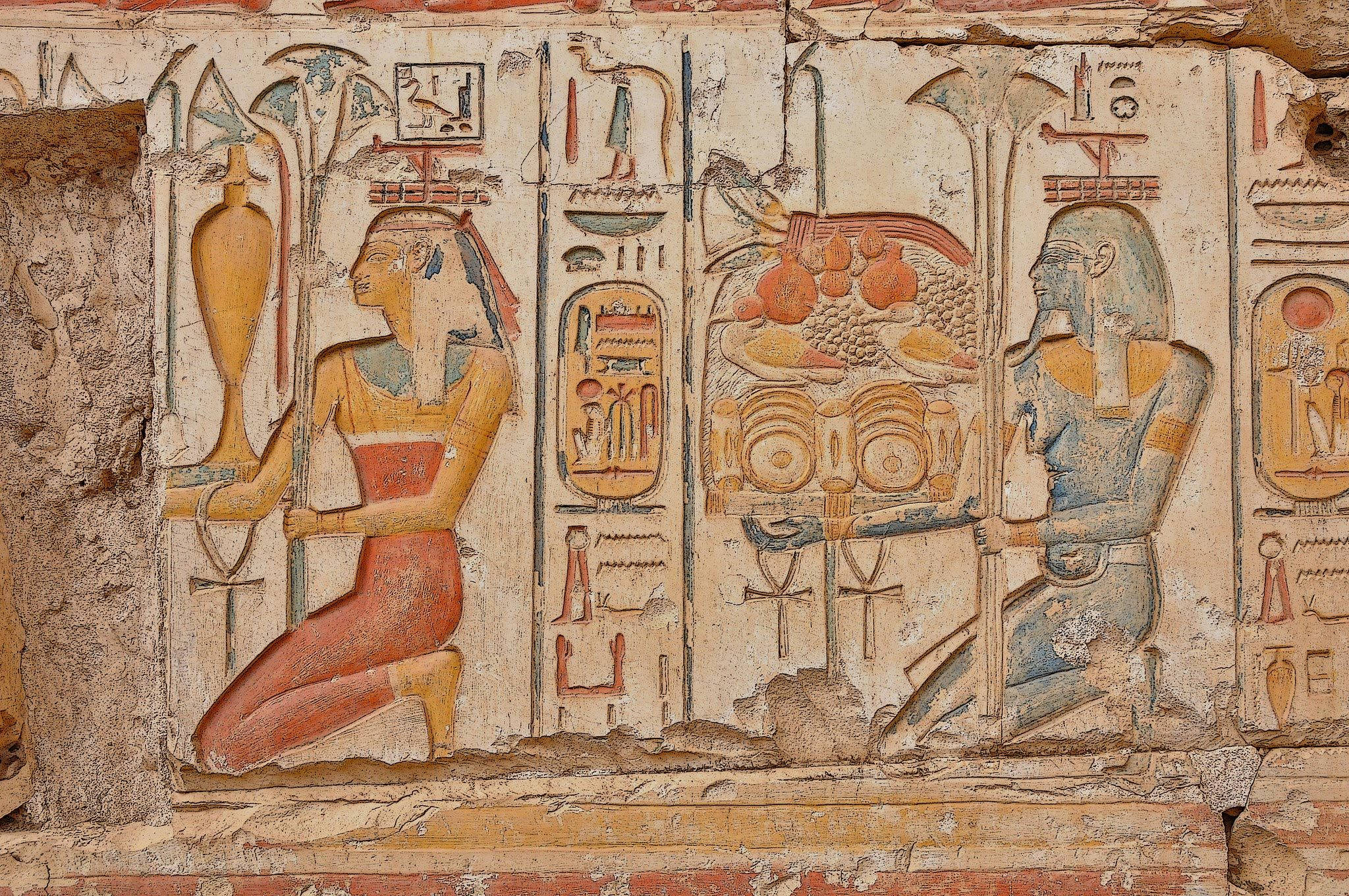 temple hieroglyphs, Egypt, ancient Egyptian tomb, Full HD Desktop Wallpaper