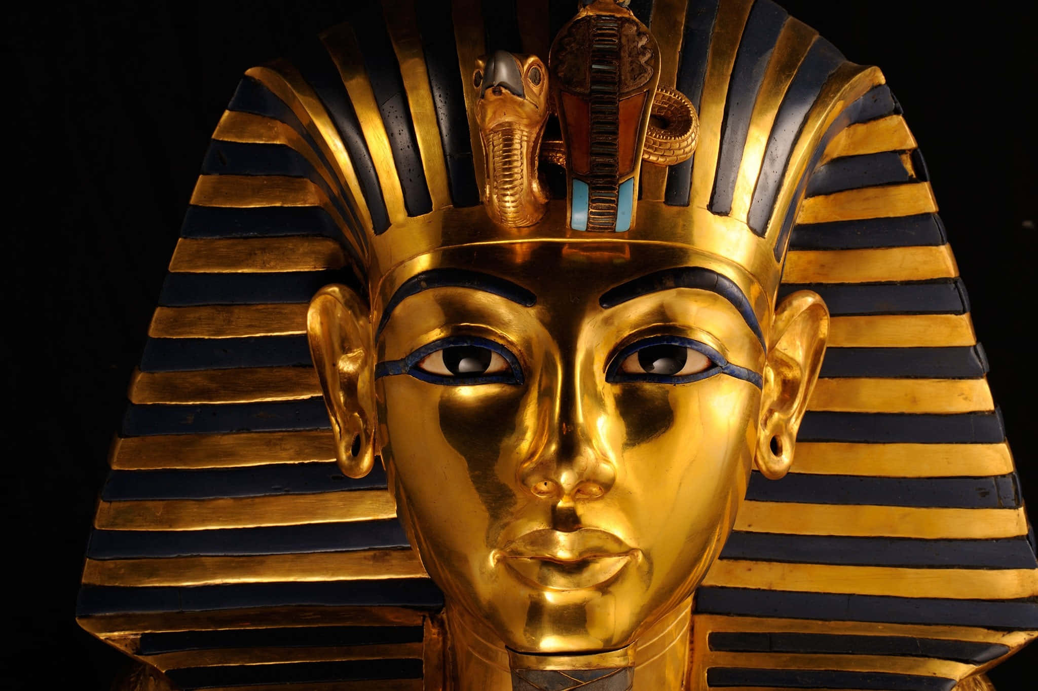 mask of Tutankhamun, Egyptian Museum, golden, Full HD Desktop Wallpaper