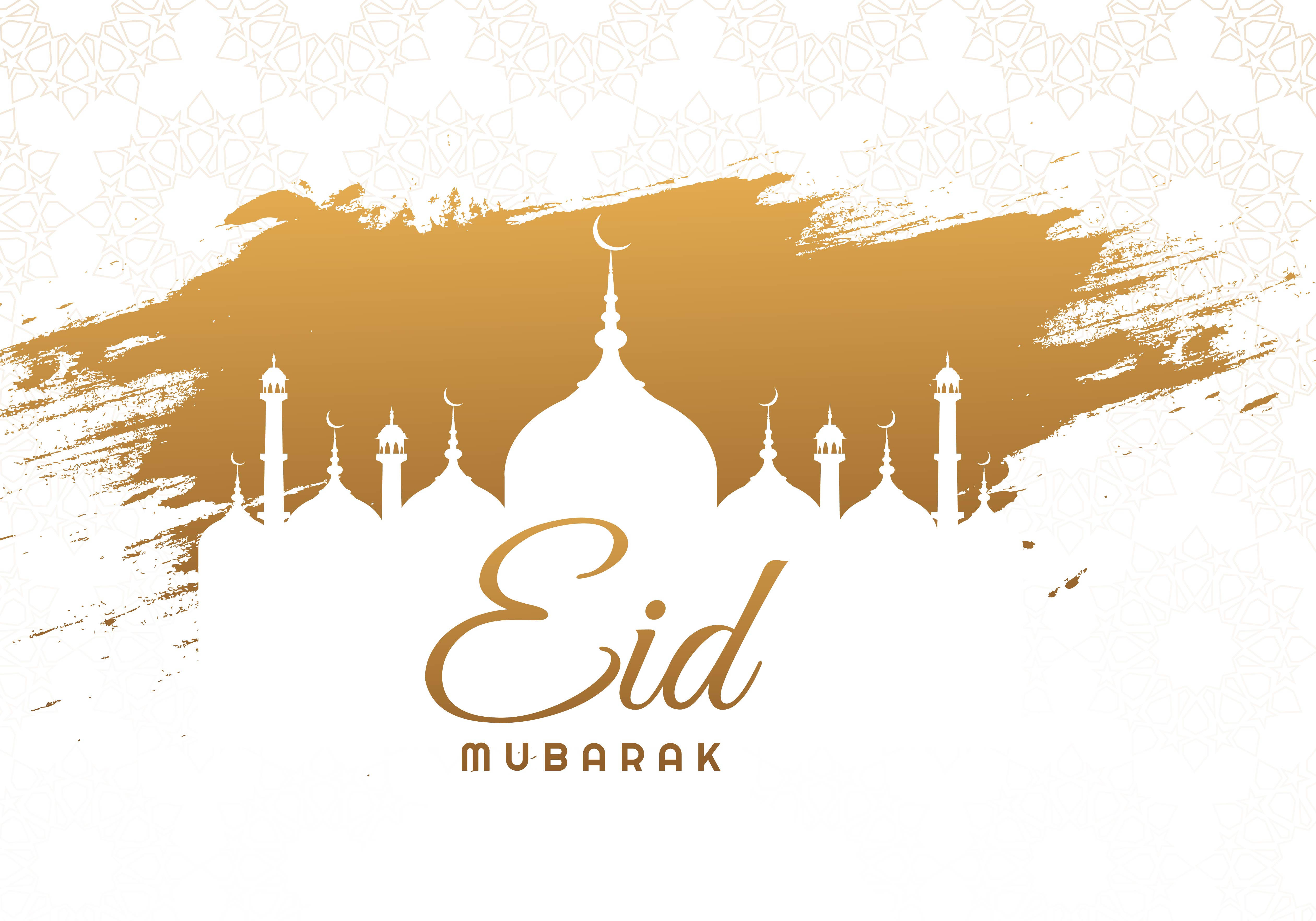crescent moon, star, Eid Mubarak, 4K Desktop Wallpaper