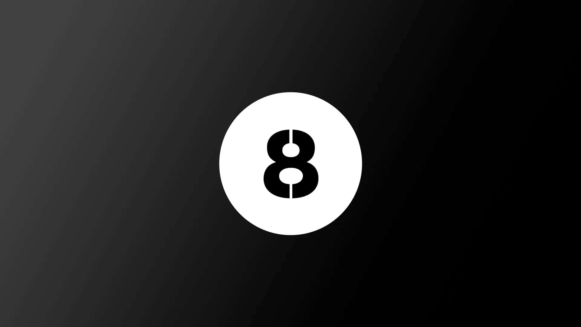 Eight Ball, black, white circle, Full HD Desktop Wallpaper