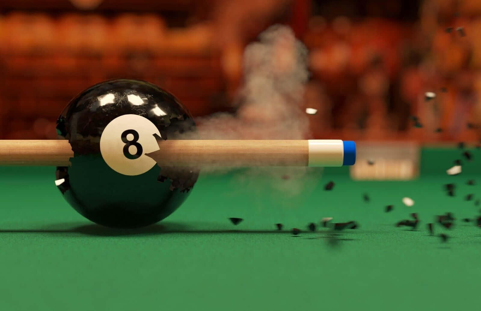 Eight Ball, black eight ball, green pool table, HD Desktop Wallpaper