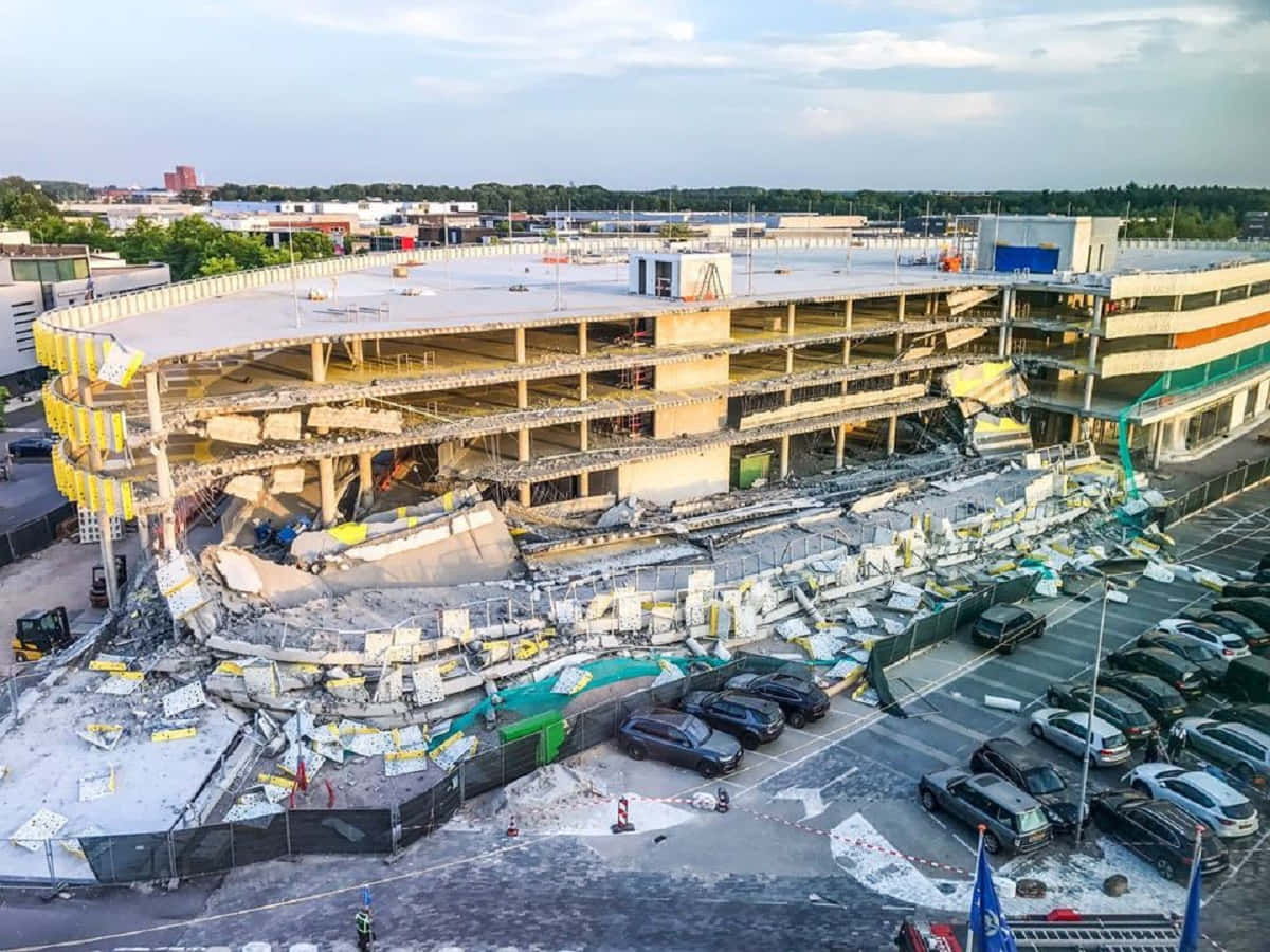 Eindhoven, parking garage, demolition, SD Desktop Wallpaper