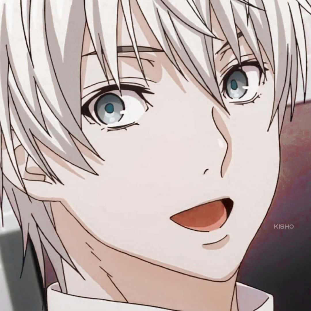 Eishi Tsukasa, anime male character, silver hair, SD Desktop Wallpaper