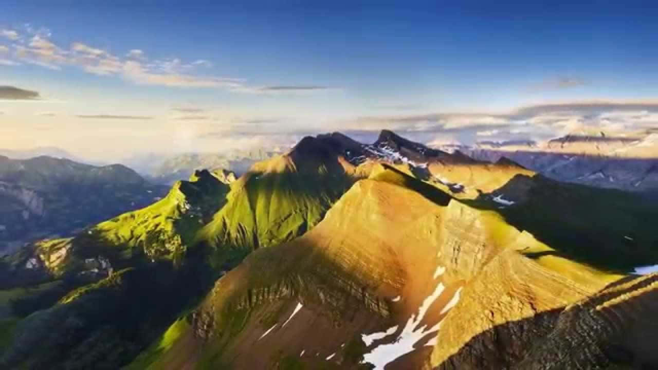 El Capitan, golden hues, snow patches, HD Desktop Wallpaper