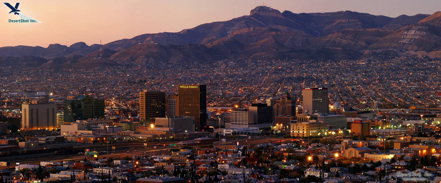 El Paso, skyline, sunset, HD Desktop Wallpaper