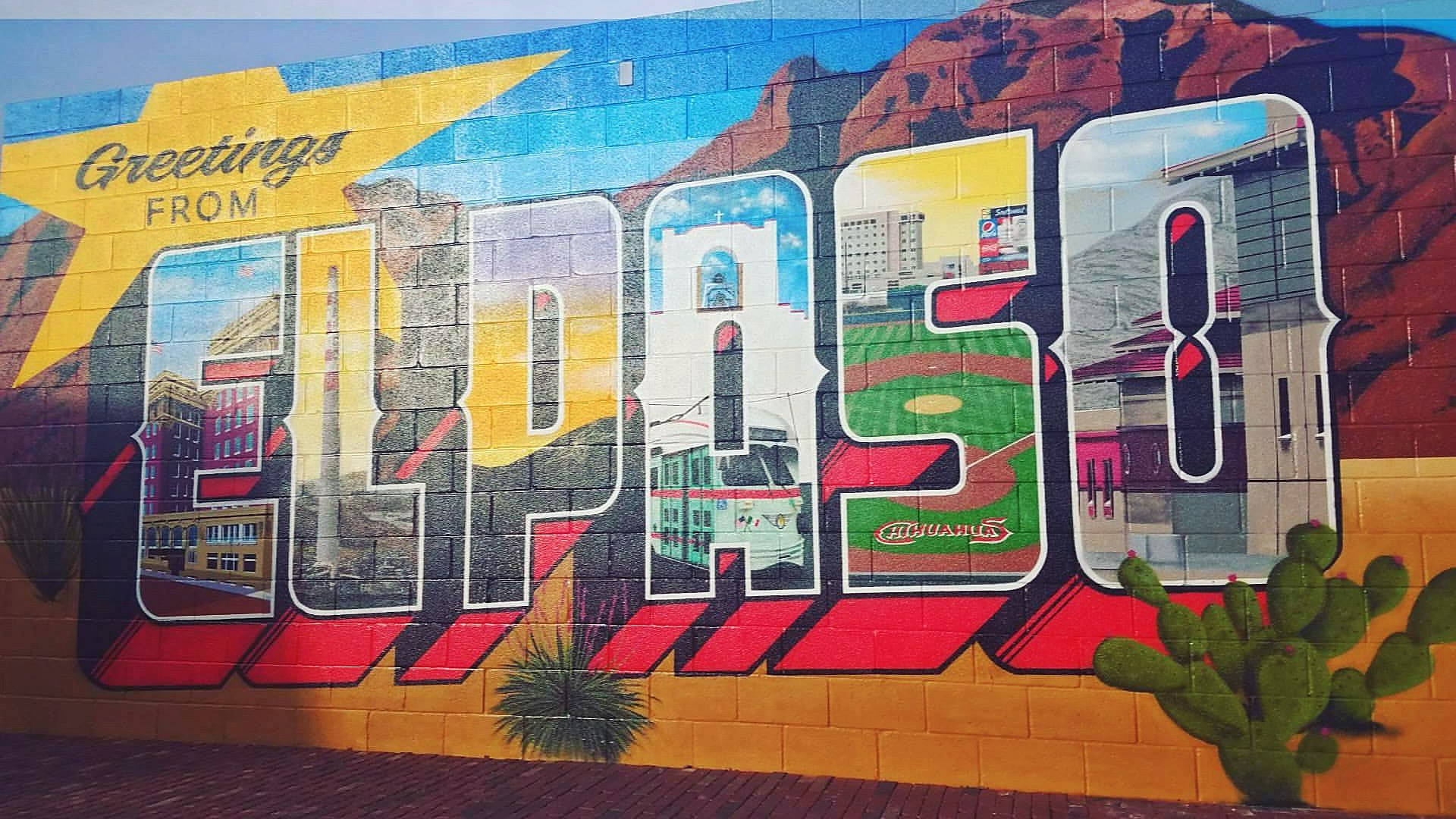 El Paso, vibrant sunset, mountain view, Full HD Desktop Wallpaper