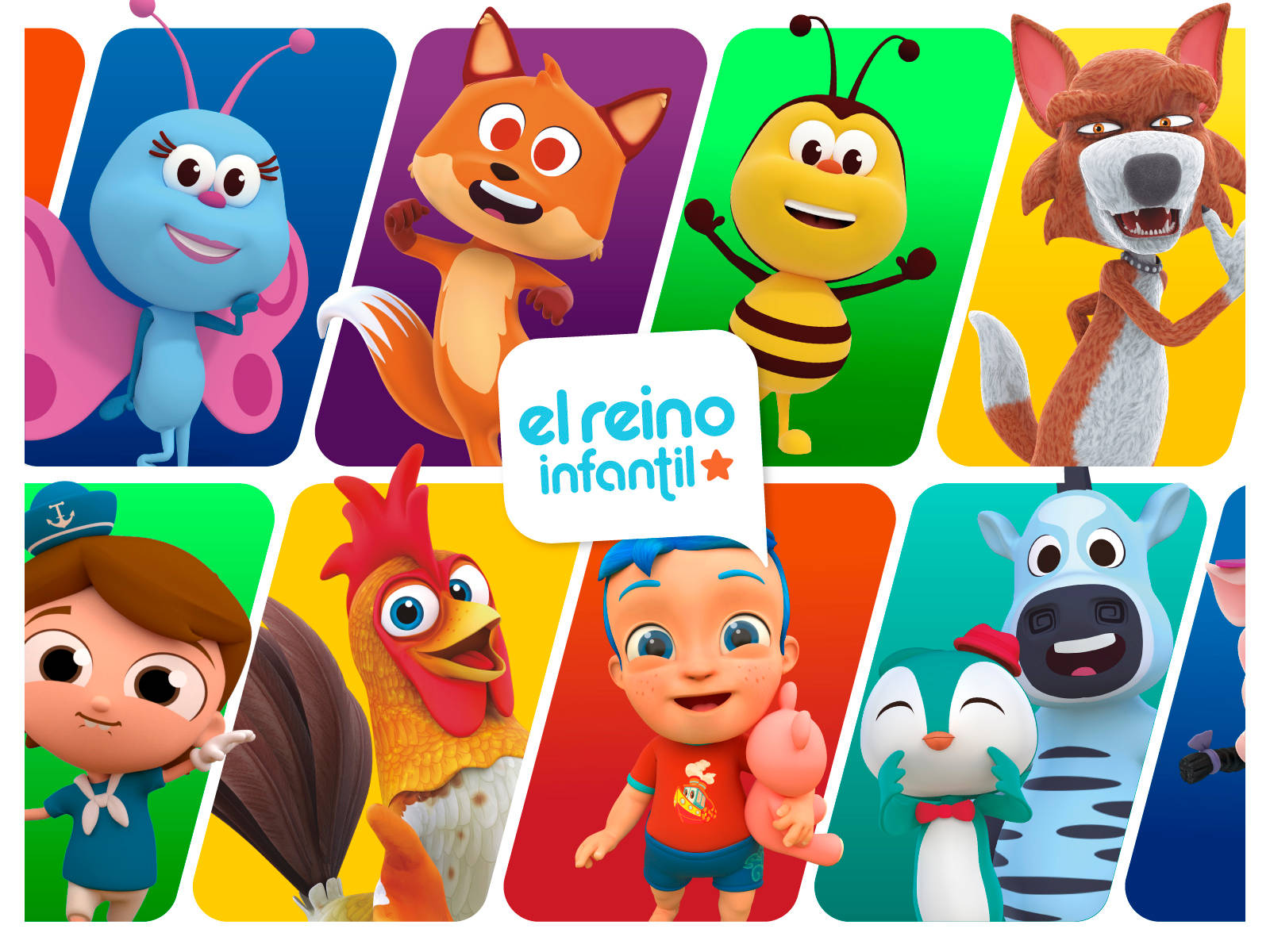 El Reino Infantil, blue butterfly fox, bee wolf boy, HD Desktop Wallpaper